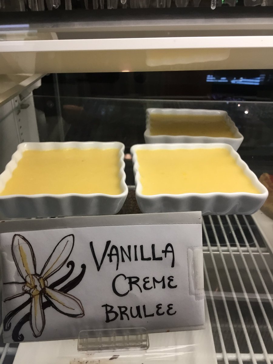 Gabrieaus's tweet image. We have our Vanilla Creme Brûlée on the dessert menu this evening. #dessert #dessertlovers #dessertime #dessertmenu #sweets #sweettooth #vanilla #cremebrulee #homemade #treatyourself