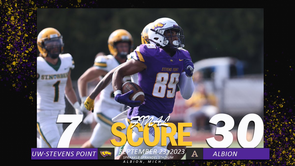 UWSPAthletics's tweet photo. Miles Gallagher makes a touchdown catch for the 2nd-straight game for @uwspfootball. #Pointers https://t.co/vaMNRHZwqQ