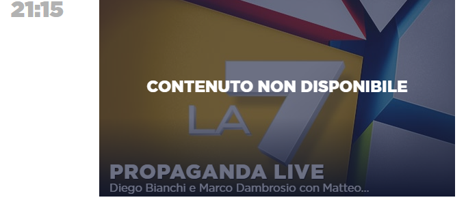 CristianNovelli's tweet photo. La puntata di #PropagandaLive che non vedrete in diretta, statene certi, è esattamente quella che non sarà poi disponibile su @La7tv #RivediLa7 per recuperarla nei giorni successivi. #leggedimurphy @welikeduel https://t.co/xJGX6O5nV8