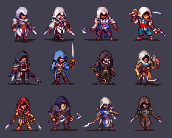 Orkimides's tweet photo. Creed of assassins on #pixelart #AssassinsCreed https://t.co/JglaaFsWgD