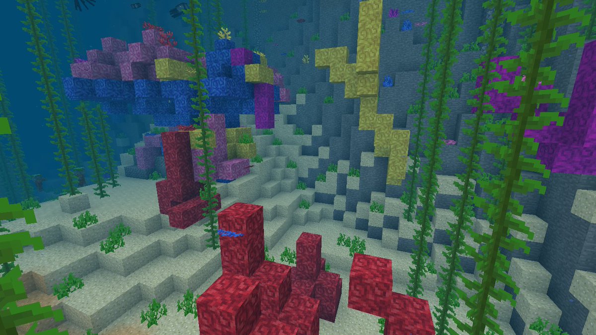 tecmiz's tweet photo. Recuerdan los corales que presentaron en la Minecon Earth?

Ya termine de recrearlos con el estilo actual solo falta portear a Java y tomar mas fotos para subir el paquete, probablemente lo suba mañana :D https://t.co/A0RFtA2vgV