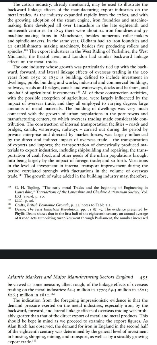 xspotsdamark's tweet photo. In the early years of the Industrial Revolution, almost all industrial machinery in England was built to support &amp; facilitate the slave economy. The majority of steel plants in England mainly produced rollers &amp; spindles for the cotton gin. Railroads mainly moved cotton &amp; sugar https://t.co/n6nwHuuNs5