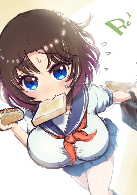 今日のらくがきエルマ「いっけな～い☆遅刻遅刻～」 