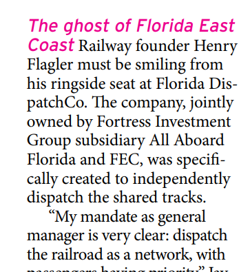 A320Lga's tweet image. What makes the intensive shared freight/passenger corridor in FL possible is a) the fact that freight trains on the corridor actually run on a schedule, unlike elsewhere, and b) this dispatching agreement: