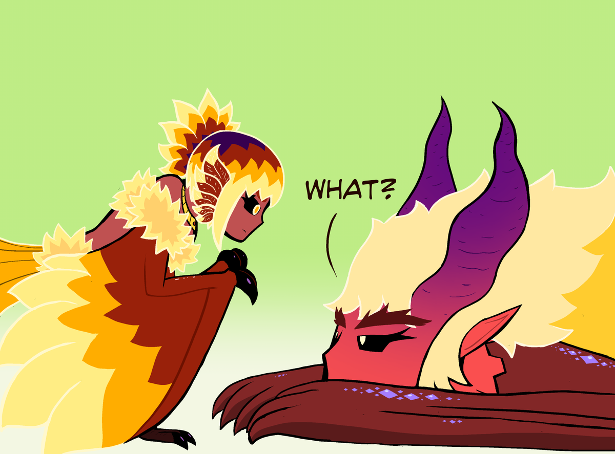 WanderingStudi2's tweet photo. Some OCs I made, a dragon and a harpy. Don't know what the big one is named, but the small one is named "Fefe" #drawing #oc #doodle #dragon #phoenix #harpyoc https://t.co/wweOtyGBu8