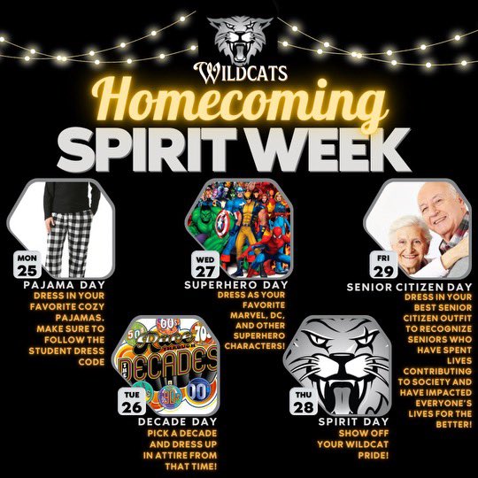 NISDSotomayor's tweet photo. Hey Wildcats! It’s Homecoming week! Show your spirit! https://t.co/WxYqamv0po