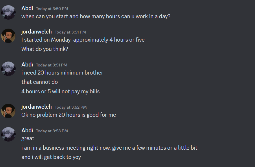 this scammer on Discord ran to me at a bad time ( i am bored ) 
HAHAHAHAHAHHAHAHAHAHA