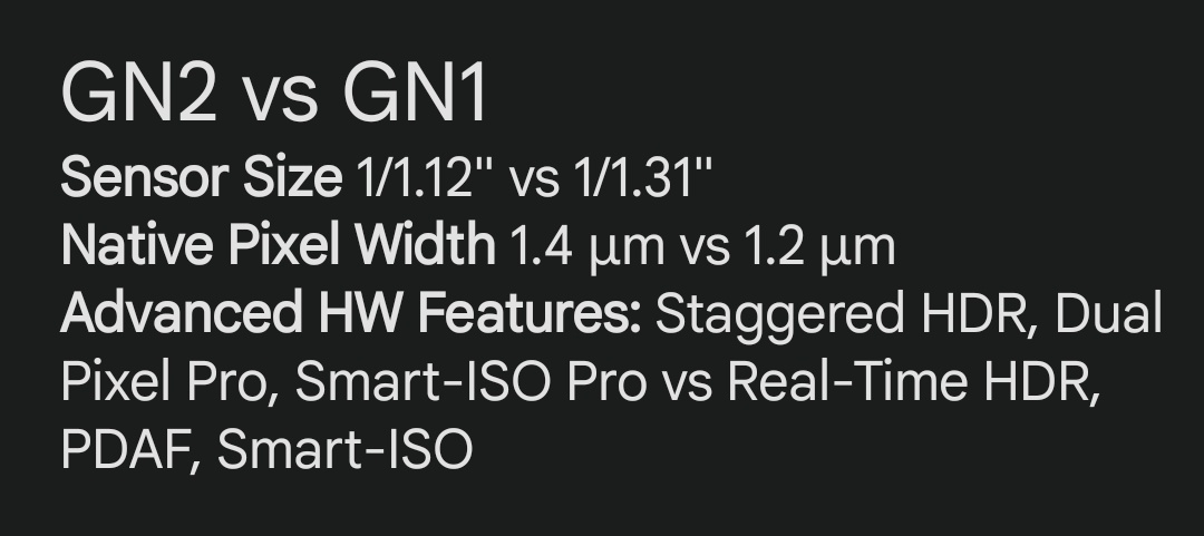 navybluestoic's tweet photo. I am pretty certain that the #Leaked #Marketing Material for #Pixel8 Series is wrong re. the Primary (Wide) Sensor.
#Samsung Isocell #GN2 is pretty advanced when compared to #GN1 https://t.co/B4WTFbLwM9