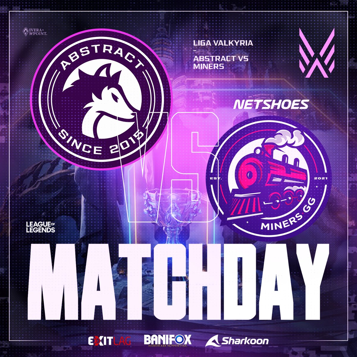 AbstractLatam's tweet image. ⚡️¡DÍA DE PARTIDO! · IT'S GAME DAY! ⚡️
Hoy nos jugamos el pase a la final de la @ligavalkyria vs
@minersgg . Es al mejor de 3 y el ganador irá a la final  contra las Furras. 
Esperamos contar con el apoyo de todos 🫰🐺
⏰ 18:00 
📺 twitch.tv/ladymufa
#GoAbstract