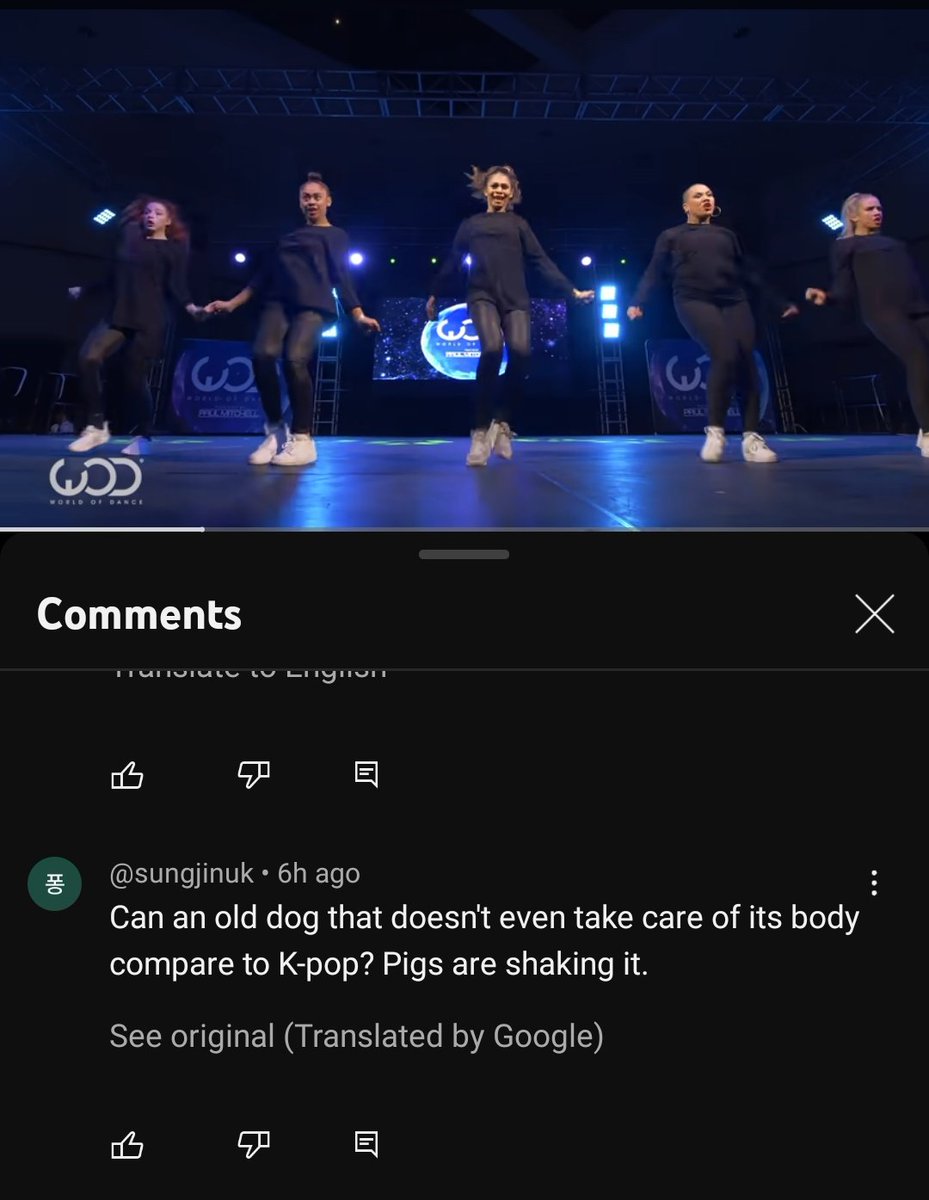 Sophiewithstars's tweet photo. During my daily watch of this glorious video I saw this comment and I almost went insane remember to not engage their cruelty with more cruelty and just report comments like this
#StreetWomanFighter2 #SWF2 #jamrepublic #royalfamily #respectdance #respectbodies https://t.co/55l9AXxCFQ