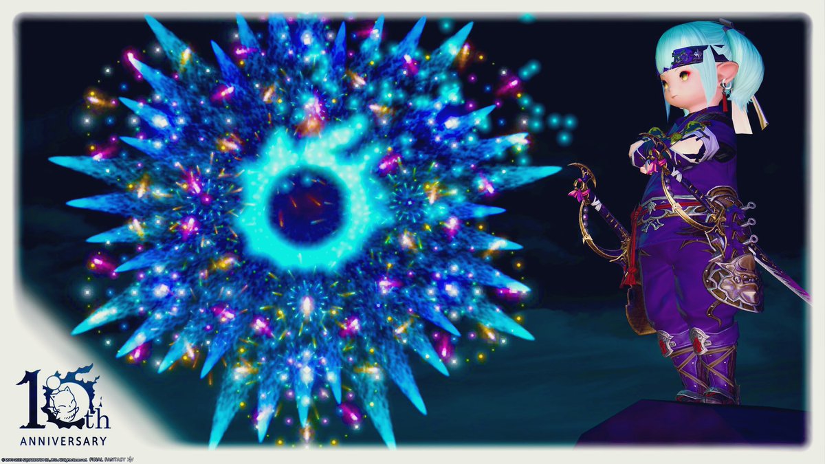 nanase_belias's tweet photo. 🎆本日の新生祭花火🎇

橘流忍法・奥義
『強者感出しながら
　高い所から眺めるだけのやつ』

#新生祭花火ガチ勢 #新生祭2023
#まいにち花火 #FF14 #FFXIV
#FFXIV10th #FFXIV10thAnnivLegacy
#GPOSERS #ffxivgpose https://t.co/KUQu1olu3C