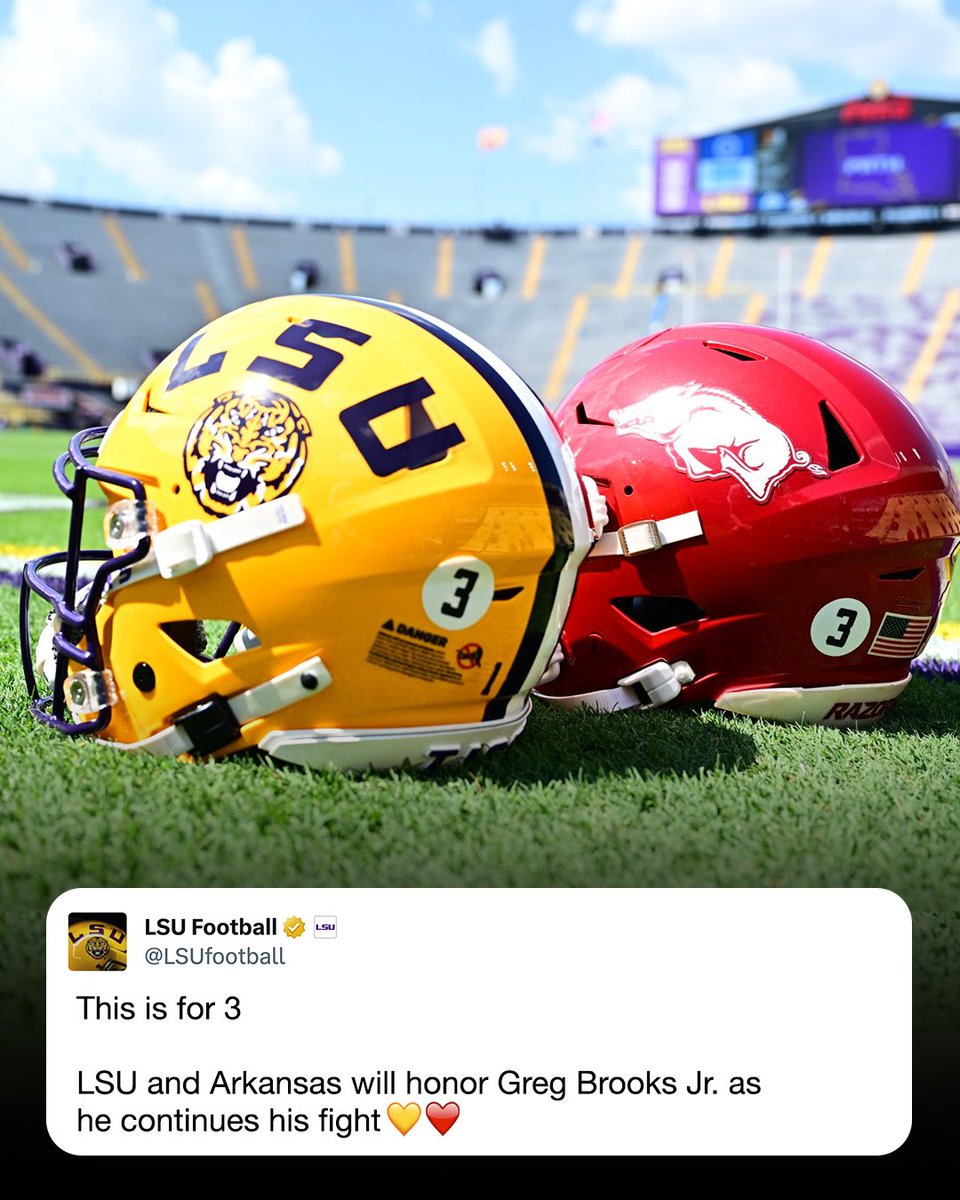 For 3️⃣ 🙏

<a href="/LSUfootball/">LSU Football</a> | <a href="/RazorbackFB/">Arkansas Razorback Football</a>