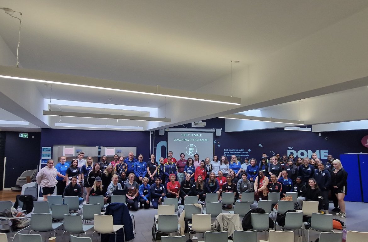IamAndreaEllis's tweet photo. Enjoyed being a guest on the panel at today’s  #100FC London Women’s Coaching group.

Great to share my experiences with such an enthusiastic group of women who are just starting their own coaching journey. 

#womeninfootball #femalecoaches https://t.co/KyU4IfUJtg
