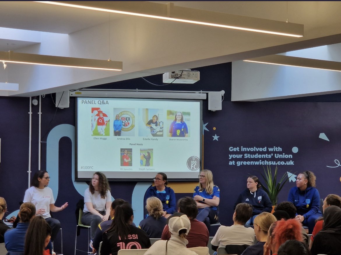 IamAndreaEllis's tweet photo. Enjoyed being a guest on the panel at today’s  #100FC London Women’s Coaching group.

Great to share my experiences with such an enthusiastic group of women who are just starting their own coaching journey. 

#womeninfootball #femalecoaches https://t.co/KyU4IfUJtg