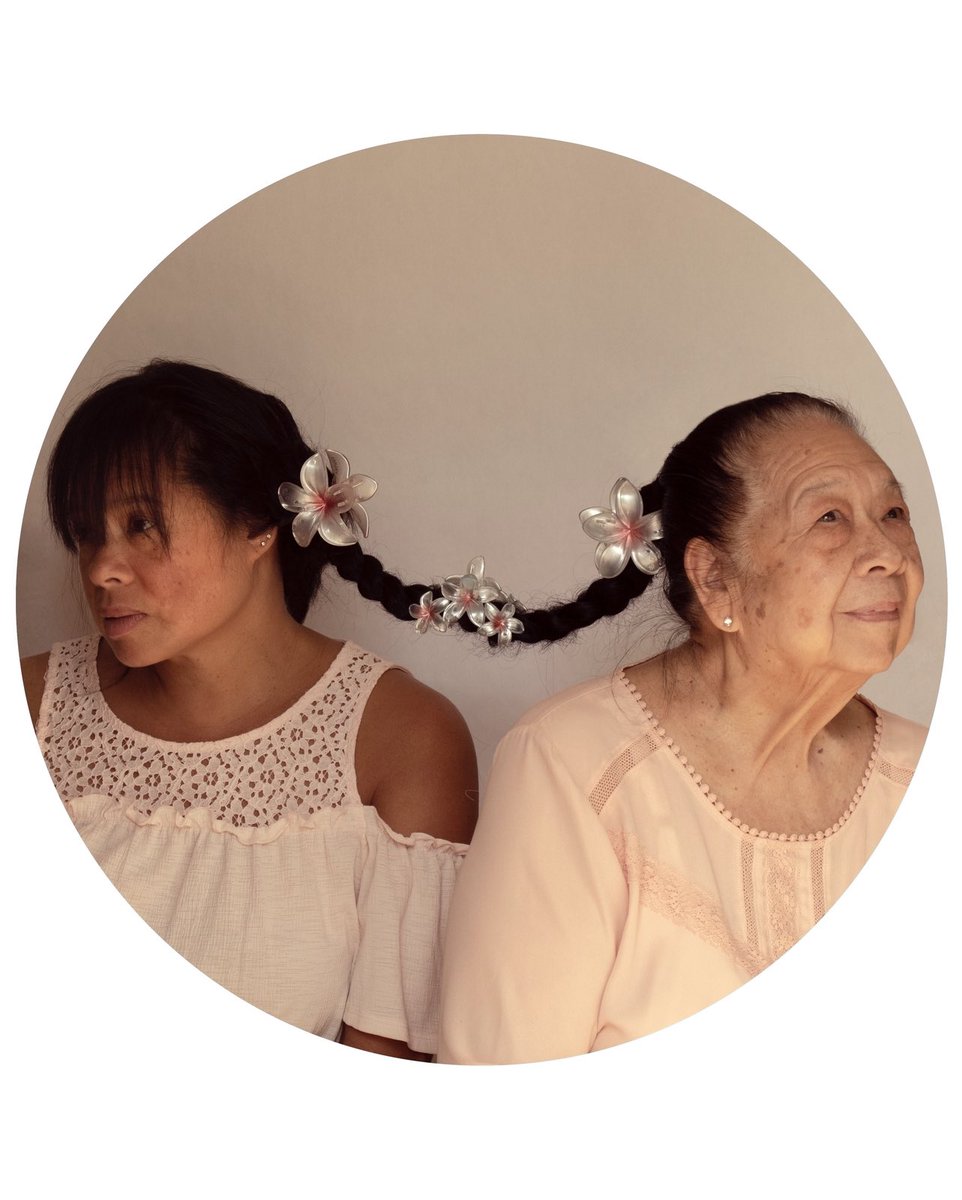 peter_devito's tweet photo. My grandma was gifted these hair clips, and they sent a bunch, so she asked me if I could do a photoshoot of her and my mom wearing them🌸 https://t.co/AybxY46xvA