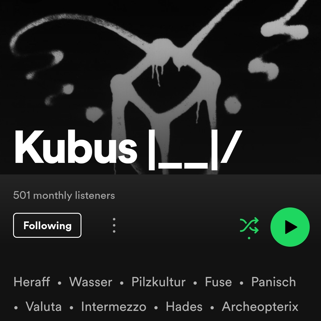 seehear_it's tweet photo. celebrating 501 monthly listeners on #Spotify😃
ELECTROACOUSTICDANCEJAZZGROOVES
by Kubus |__|/
https://t.co/twNVKPiujB
and on #Deezer https://t.co/NhkeagIczy
Enjoy to https://t.co/HjuxbFf3Hs !
#Jazz #fusion #acoustic #groove #livemusic #electronic #Switzerland #Kubus #seehear https://t.co/qki7r8XgP9