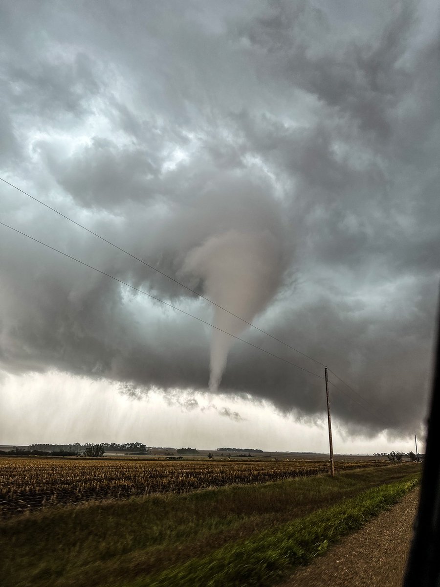 Beautiful tornado a short while ago near Bruce South Dakota! #sdwx #tornado