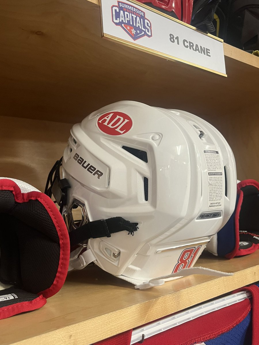 Good luck to <a href="/SsideCapitals/">Summerside Capitals</a> in the home opener tonight. Looking sharp with the helmet decals.