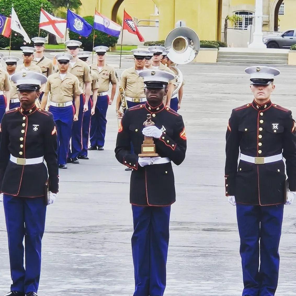 Portage_Coach42's tweet photo. This does not surprise Me ! Darrion Green graduated Marine Boot today as Honorman and got Promoted E-3 ! OORAH https://t.co/vLn5ODKjN4
