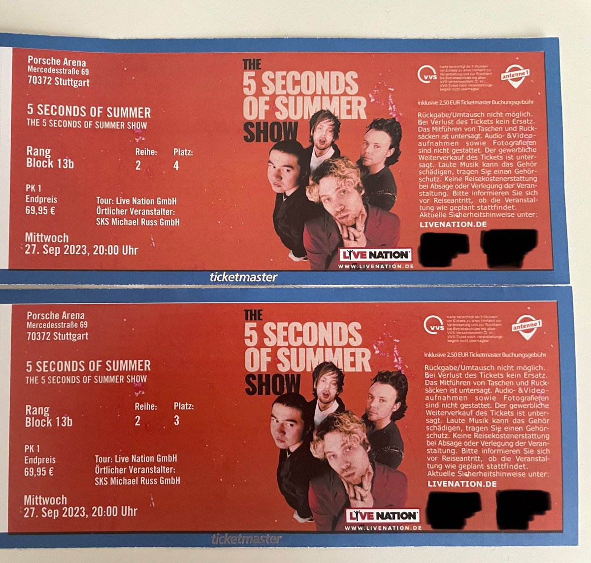 elinasthoughts's tweet photo. ‼️ SELLING 2x tickets for #5sos in Stuttgart (27.09.) !!! Less than face value ‼️
#5sosStuttgart #5SecondsOfSummer https://t.co/Lk6YFh7U0e