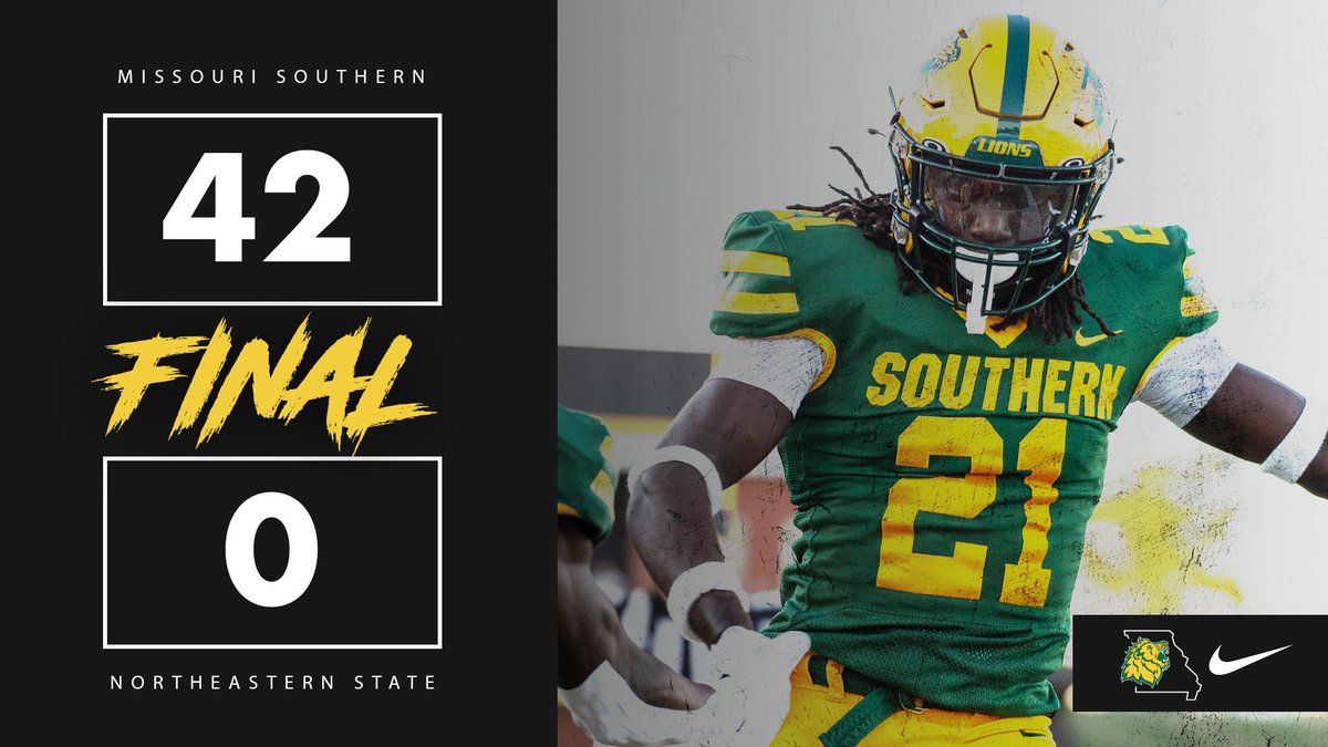 MOSOFootball's tweet image. LIONS WIN!!! Dominating 42-0 win over Northeastern State, first shutout win since 2013!