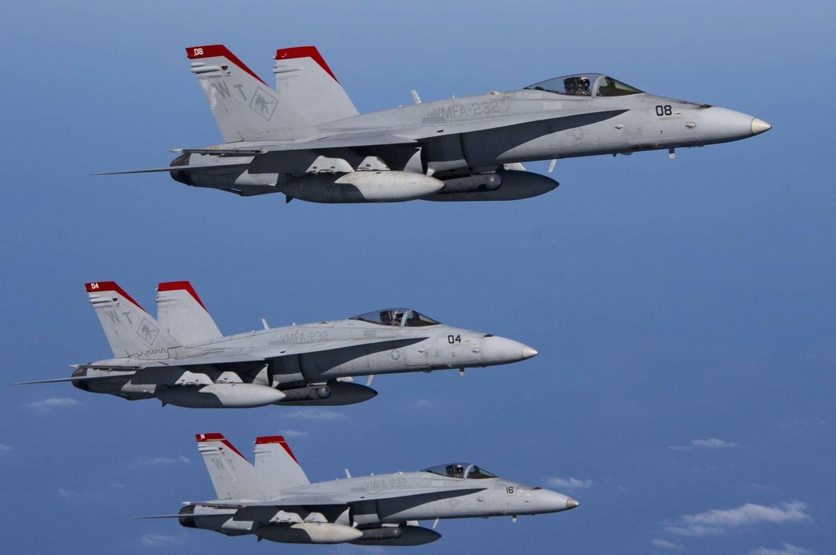 CoronetEast's tweet photo. The VMFA-232 "Red Devils" departed this evening from Alaska to Japan with #CABAL91 (61-0313) and #CABAL92 (63-8019). The KC-135s were holding west of Elmendorf AFB for 45 minutes before the Hornets joined with them. They are on #ALTRV Coronet West 548 #CoronetWest #CW548 πΊπΈ π―π΅ https://t.co/E5M8XtT1XJ