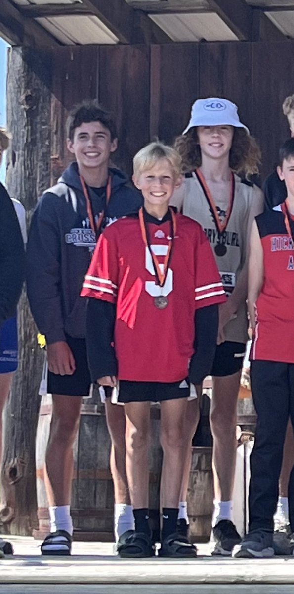 runpjhs's tweet photo. 🏆 Team Champs at the Liberty Center XC Extravaganza 🏆 

Lots of good competition brought out the best in our guys! 

Earning medal honors:
1st overall: Lane Gazarek 
6: Cooper Benge
10: Cameron Evans
14: Brayden Bostater
20: Isaac Paule
22: Blake Potts

#SaturdaysAreForTheBoys https://t.co/Cu9AMh9dTN