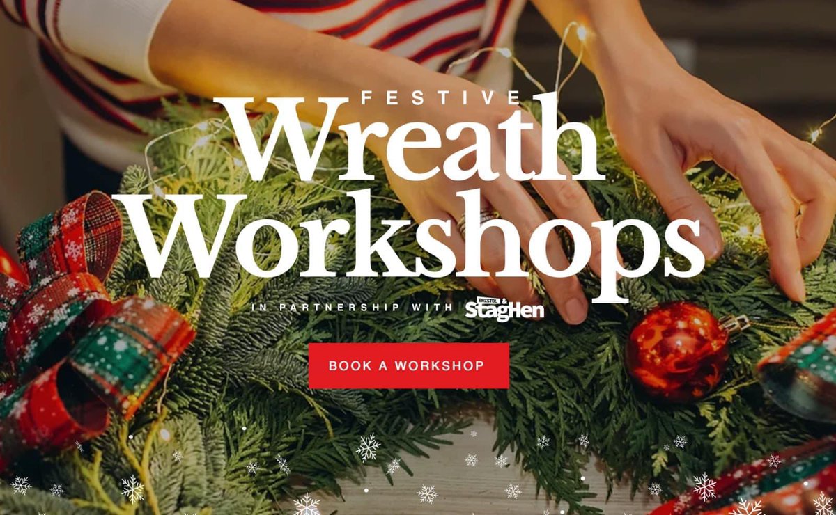Christmas Wreath Making Workshops are back! Various locations and dates available. Bookings via the website christmaswreathworkshops.co.uk