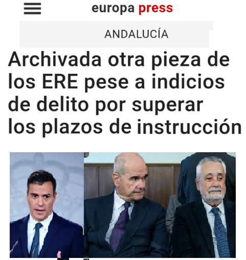 CCivicaCatalana's tweet photo. Altos cargos de la Junta del PSOE se van de rositas por los ERE por otro "error judicial".

Al juzgado se le "pasó" comprobar los plazos y "se superaron". Cientos de miles de euros quedarán sin investigar.

Pregúntate por qué sabes todo de un beso y no sabes nada de esto. https://t.co/QO150bv2u1