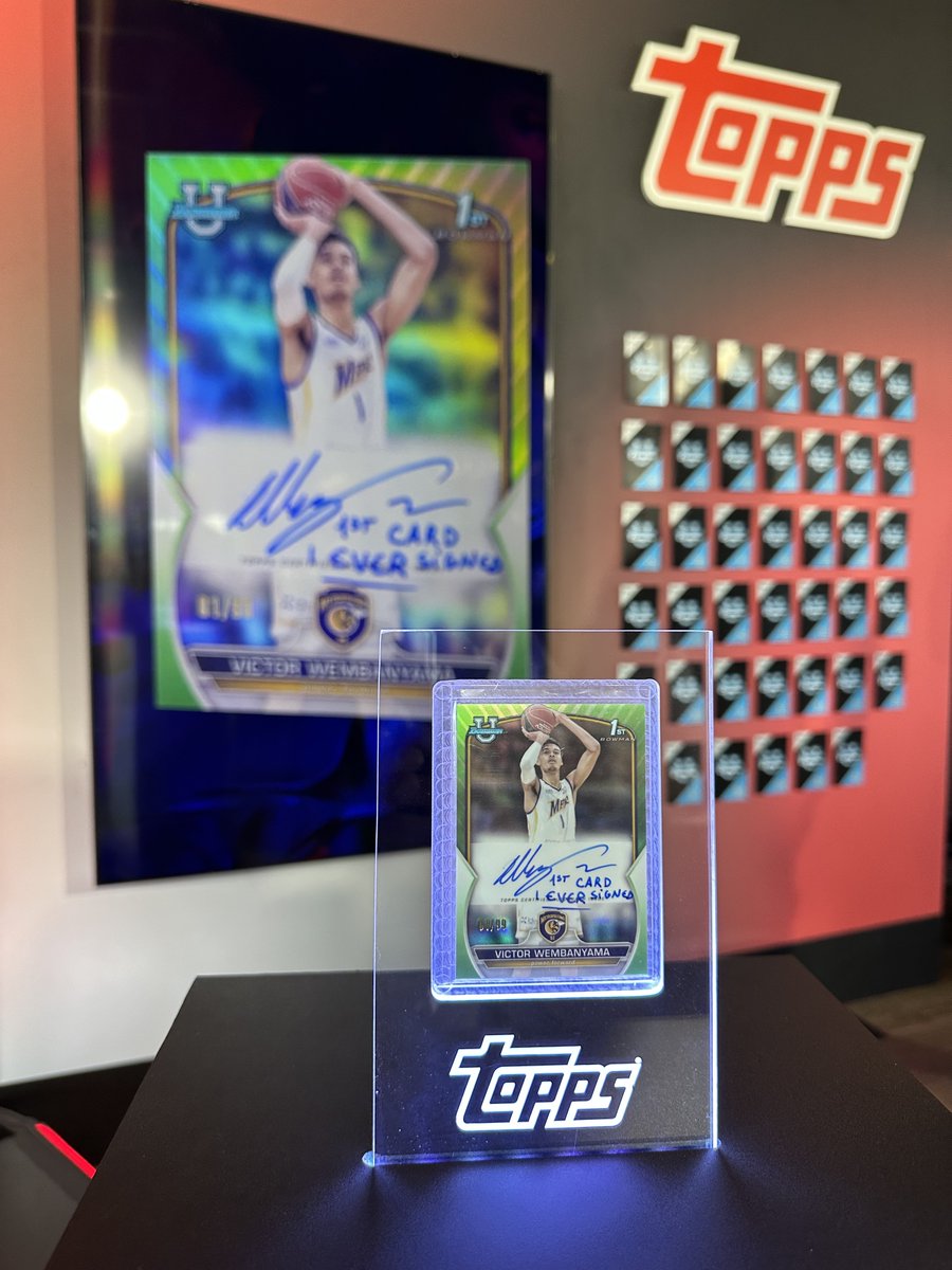 Bowman Cards (@bowmancards) on Twitter photo Join us NOW to watch the Ultimate Collector Experience on Fanatics Live with hosts <a href="/TaylorRooks/">Taylor Rooks</a> and <a href="/ScottRogowsky/">Scott Rogowsky</a>.
We'll see who takes home @Wemby’s “1st Card I Ever Signed” inscribed auto. #ToppsUltimateCollector
ow.ly/8JZT50POTLU Join us NOW to watch the Ultimate Collector Experience on Fanatics Live with hosts <a href="/TaylorRooks/">Taylor Rooks</a> and <a href="/ScottRogowsky/">Scott Rogowsky</a>.
We'll see who takes home @Wemby’s “1st Card I Ever Signed” inscribed auto. #ToppsUltimateCollector
ow.ly/8JZT50POTLU