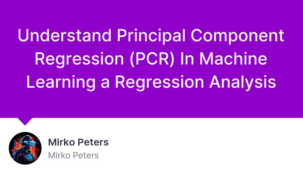 m365show's tweet image. Performing Principal Component Regression (PCR) involves selecting an appropriate number of principal components obtained from PCA and using them as predictors in a linear regression model.
Read more ๐ lttr.ai/AHUmS
#PrincipalComponentRegression #RegressionAnalysis