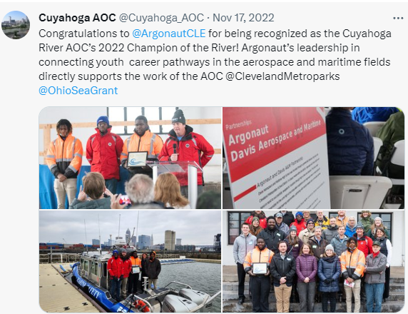 @Baiju_R_Shah @neorsd @ShareTheRiver @CRWT19 such a great day - and caught up with cuyahogaaoc.org @Cuyahoga_AOC - on progress towards delisting as Area of Concern and next generation of #cleanwater champions @ArgonautCLE