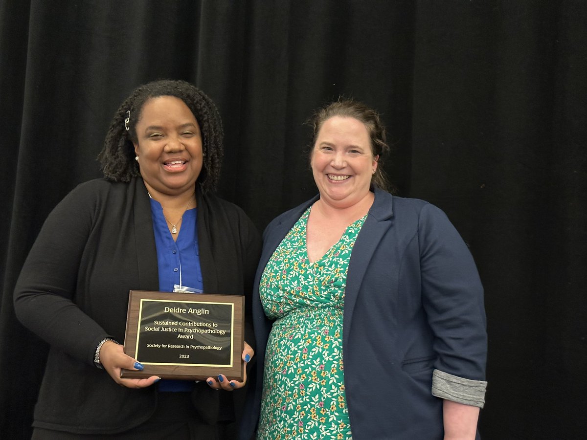 ⭐️⭐️Congratulations to the inaugural Sustained Contributions to Social Justice in Psychopathology Award, @DeidreAnglin