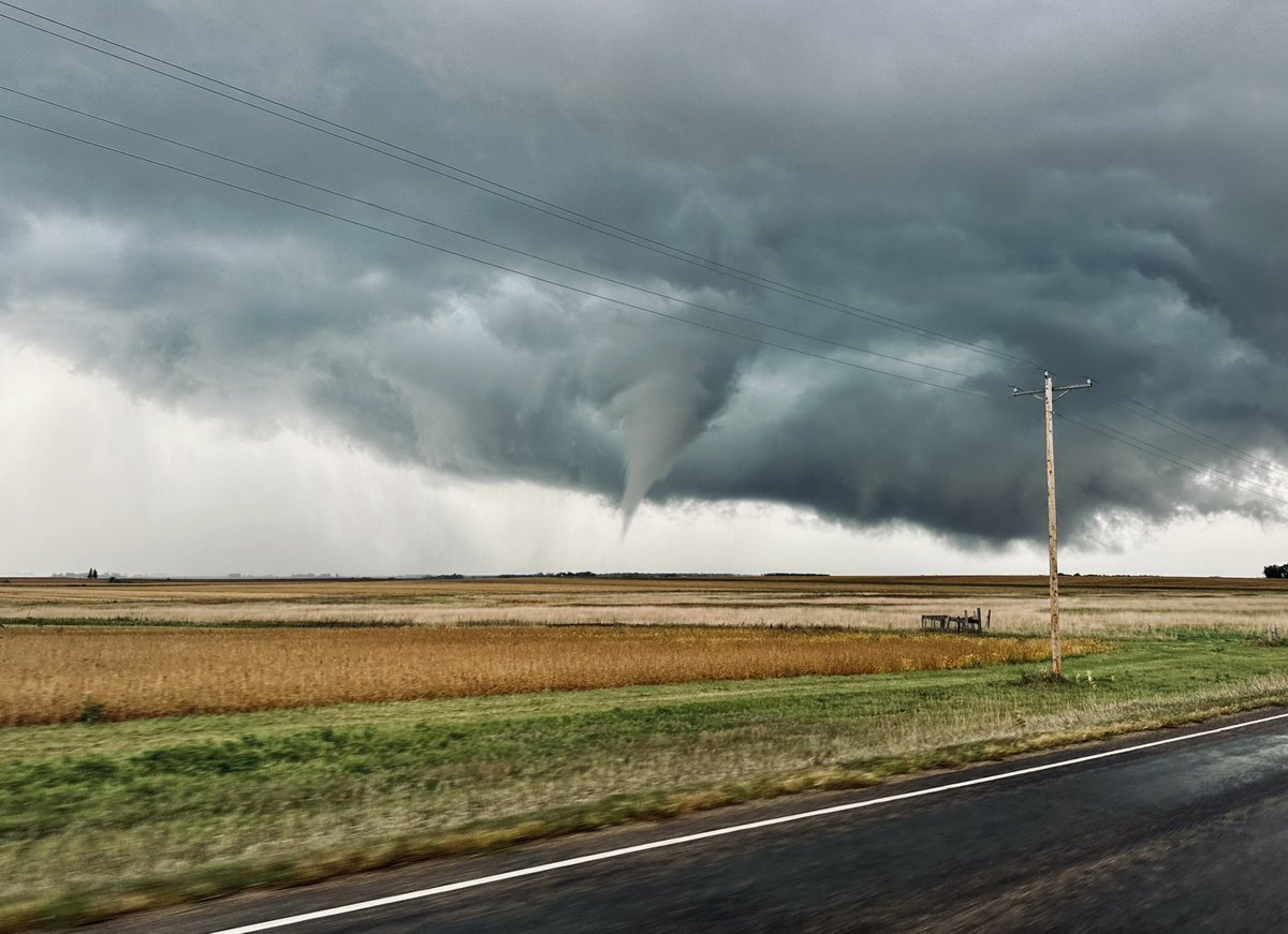 Funnel cloud near Bruce, SD around 4 pm. #SDwx