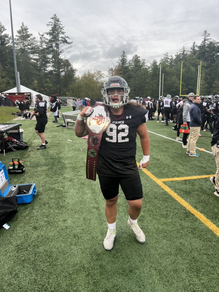 New Haven fumbled the ball and it is recovered by #92 Tino Savaiinaea