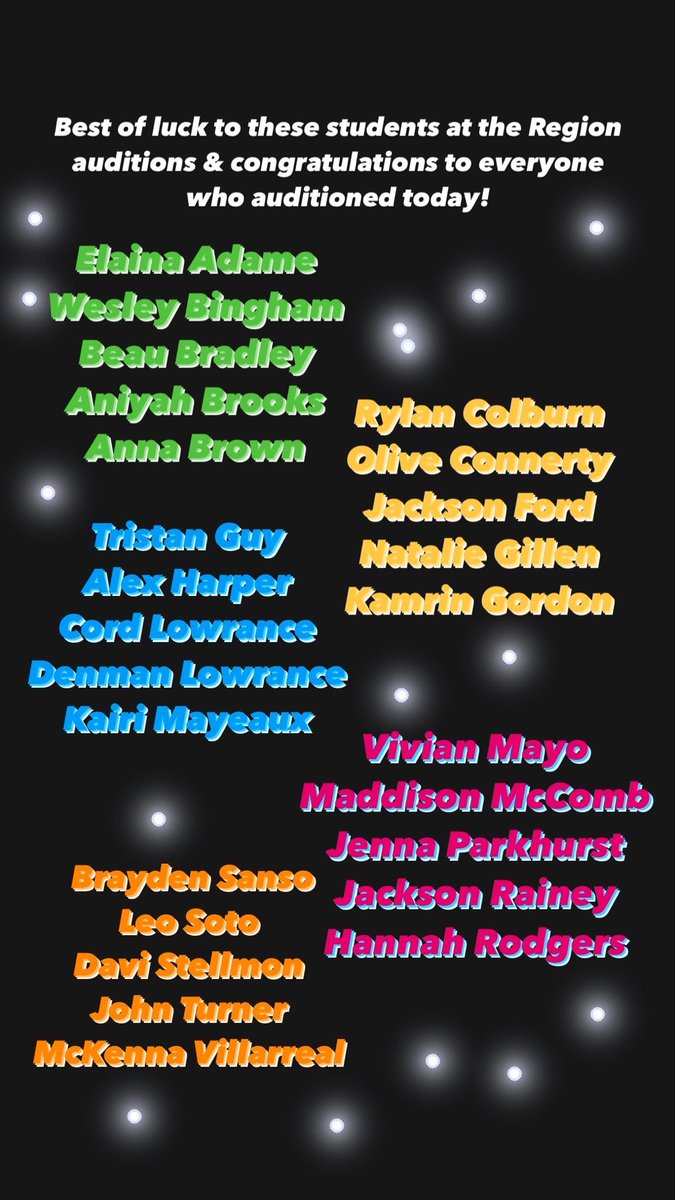 Congrats to these students for making District Choir today! ⁦<a href="/GeorgetownHS/">Georgetown HS</a>⁩ ⁦<a href="/GeorgetownISD/">Georgetown ISD</a>⁩ ⁦<a href="/GISDFineArts/">GISD Fine Arts</a>⁩ ⁦<a href="/Mr_B_Johnson/">Brian Johnson</a>⁩ ⁦<a href="/caroljwatson/">Carol J. Watson, M.Ed.</a>⁩ ⁦<a href="/DevinPadavil/">Devin Padavil</a>⁩