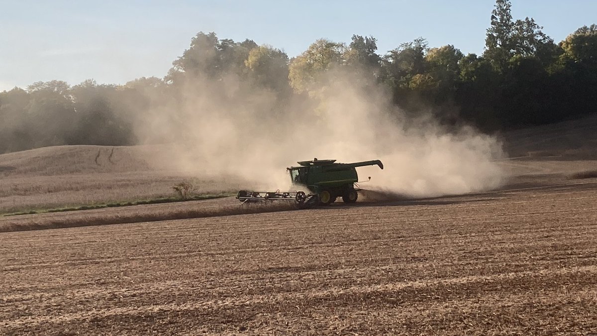 Got the old combine rolling.