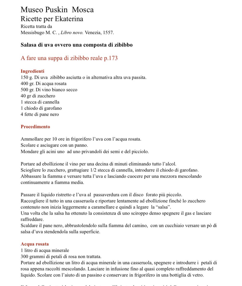 CazzaroPaolo's tweet photo. Soupe aux raisins zibibbo ou sauce aux raisins royale. @theartsmuseum #messisbugo #soupe #raisin #zibibbo #ekaterinaigoshina #puskin #puskinmuseum #mosca #moscow @marcobolasco https://t.co/B6qLwSMUeU