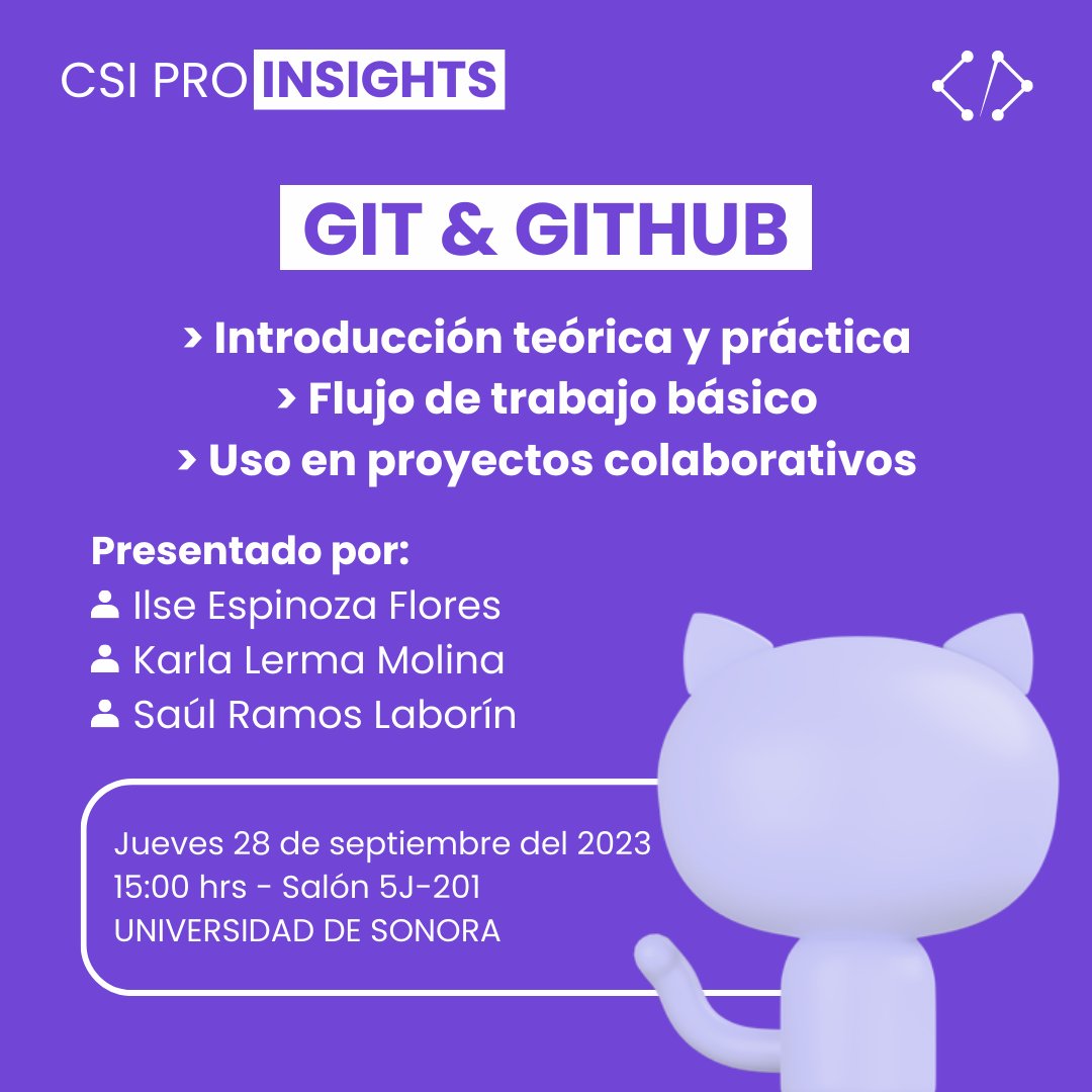 CSIPro_Dev's tweet image. ¡Nuestro primer CSI PRO INSIGHTS! 
Acompáñanos en este nuevo evento impartido por CSI PRO, donde conversaremos y practicaremos con las herramientas &quot;Git &amp;amp; GitHub&quot;. 
¡Los esperamos! 
#git #github #software #dev #devtools #STEM #tech #ingeniería #unison