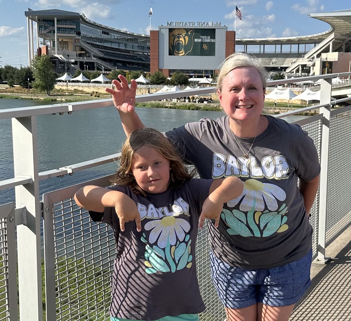 Me and my girl cheering for the Bears! #SicEm!!