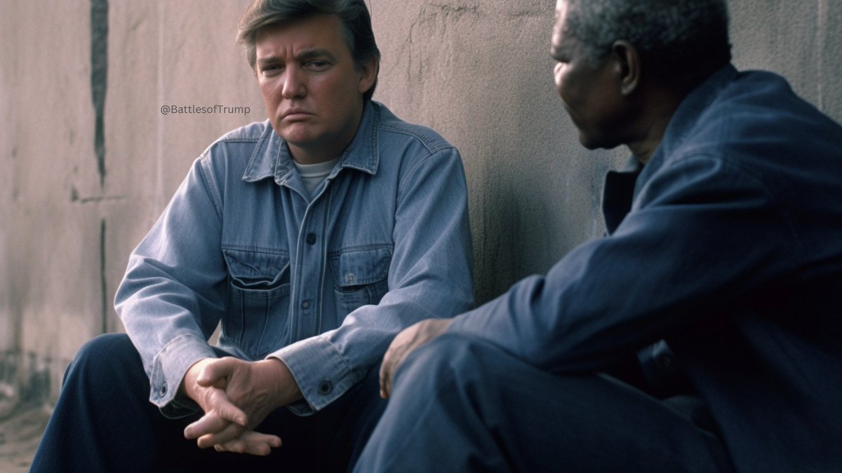 BattlesOfTrump's tweet photo. Why does Hollywood hide the fact that Shawshank Redemption was based on the real life story of Donald Trump? 

A man who was completely innocent and was falsely sentenced to 500 years in prison. 

But Trump wasn’t the one to give up. 

He carefully plotted his escape and eventually broke free. 

He went on to become a successful real estate developer and then became the 45th President. 

Morgan Freeman often recalls the fond discussions he used to have with his good friend back in the day.