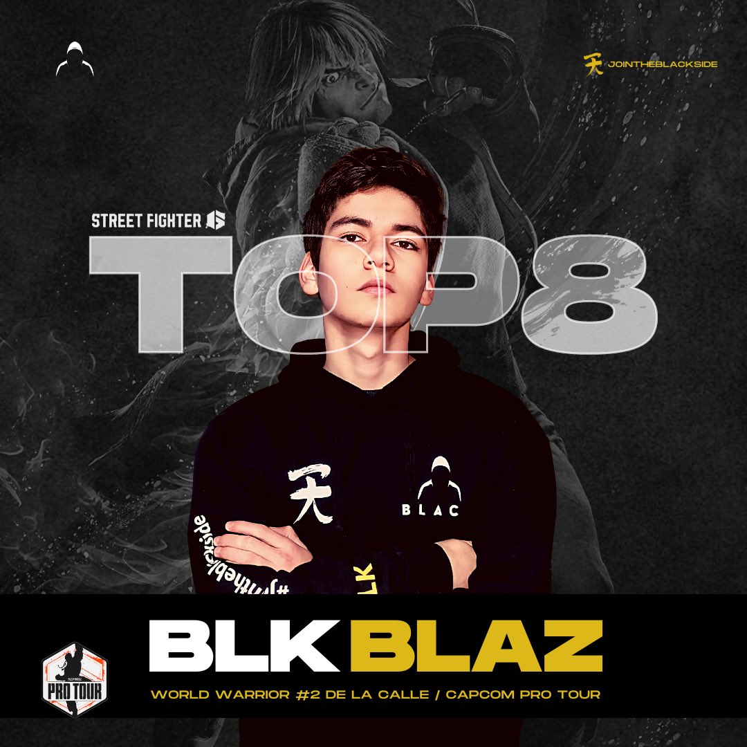 blackesportsfgc's tweet photo. En la segunda fecha del Capcom Pro Tour @CapcomFighters  #WorldWarrior de @UAFG_AR , nuestro Blaz logra nuevamente meterse entre los 8 mejores de la región junto a 5 chilenos mas, mañana el stream en vivo del top8, vamos Derek! @DerekBlaz11 https://t.co/klbCp1KpPN