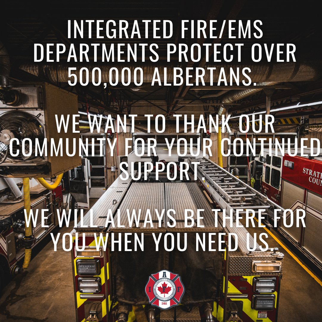 We thank our community for their support as we navigate a challenging Provincial EMS system, which has seen an unprecedented increase in call volume! Despite uncertainties in the provincial EMS system, Your #strathconafirefighters will always be there for our community.