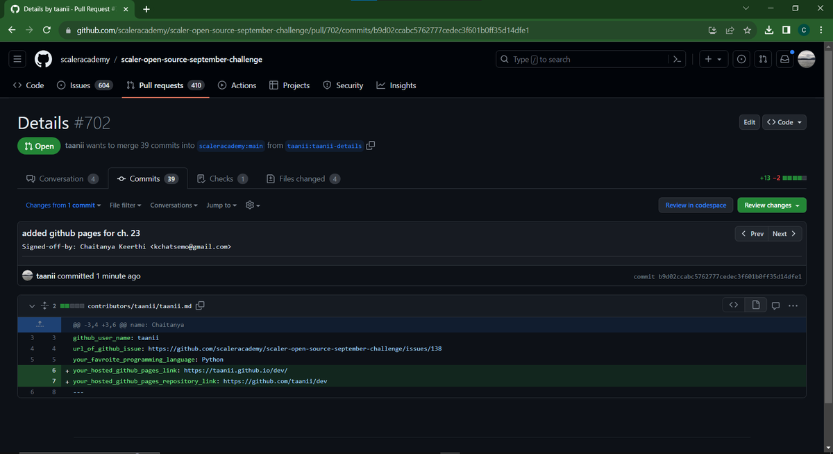chaitanya8921's tweet photo. Hey All, I have completed #task23 of #OpenSourceSep Challenge with @Scaler_Official Discord Community

You can join the community HERE: https://t.co/So2zrik17b 

#Opensourcesep #ScalerDiscord #Scaler #30daysofopensource #OpenSourceSeptemberChallenge #OpenSourceSepChallenge https://t.co/FIkn2KSODW