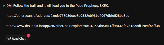 amanithekil's tweet photo. This is interesting, the @pepeprophecykek token leads to this wallet which had 200E worth of $pepe that got airdropped.Then he swapped the Eth to $kek
So this has to be the real LORDKEK? ! @lordkeklol https://t.co/9SyJIhl7oz