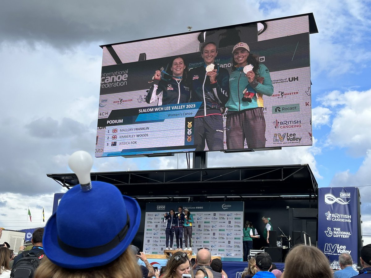 We’ve had a great time with enthusiastic crowd cheering on the athletes with @BritishCanoeing at #SlalomWorlds23 @LeeValleyWWC Huge congrats to new @TeamGB world champions @Mall_Franklin @joeclarkek1 & silver medalist @kim_woods_95 Here’s to Paris 2024!