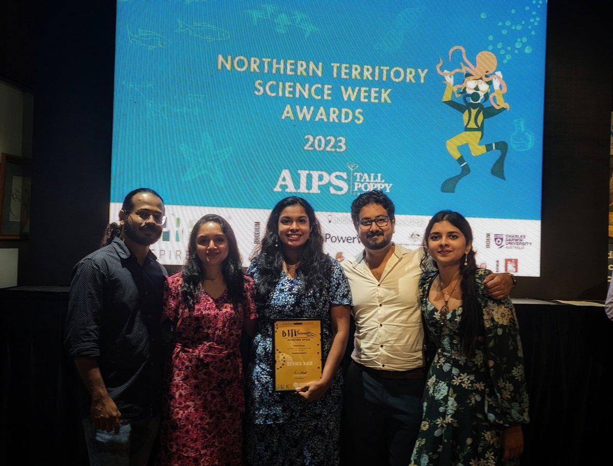 So thrilled to have got the maximum votes for my research as favourite project of the public at the 'My Research space' during Science Week NT Power and Water Bite of Science.
@CDUni @RIELresearch 
#NT Science Week Awards 2023