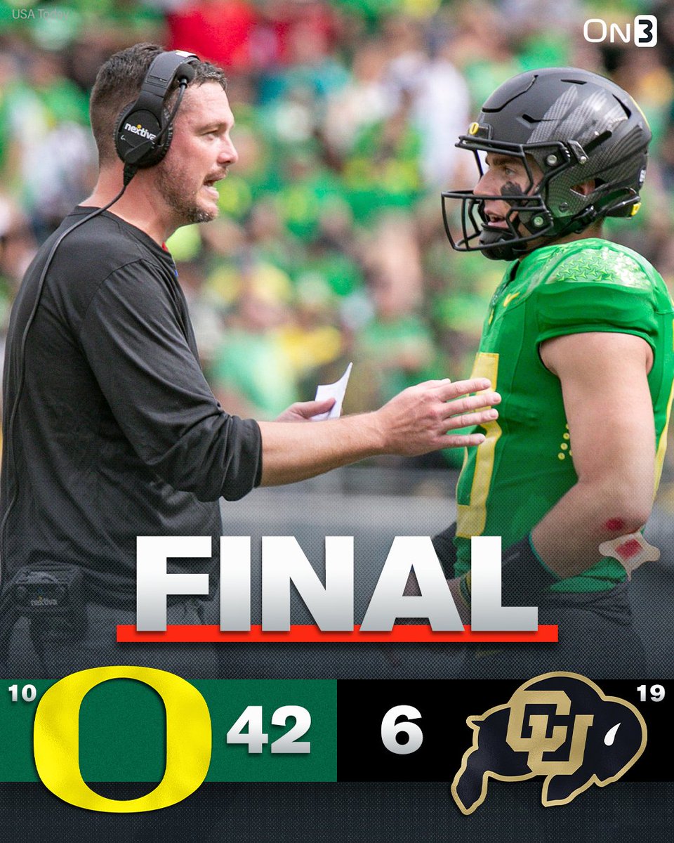 Oregon HANDLES Colorado 42-6 to move to 4-0 on the season🦆🦆🦆