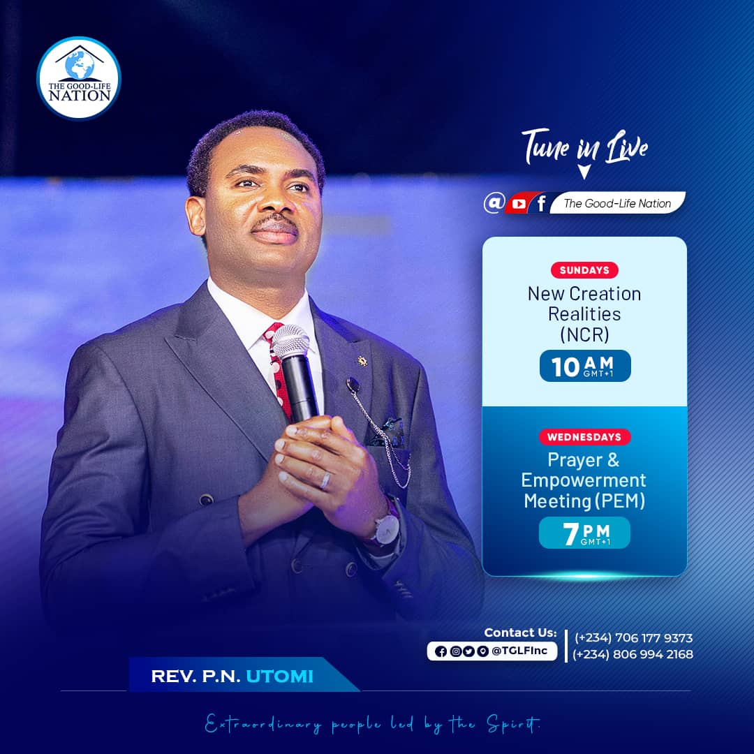 TGLFInc's tweet photo. The different aspects of God's word that He gives to us are meant to build us up until we are changed to the fullness of His son. Join RPN live today by 10 am (GMT+1) for NEW CREATION REALITIES online and in all our Church locations worldwide.

#RPN 

#APeopleCome https://t.co/4RHDcGwb6a