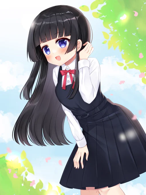 Skebで描かせていただきました!清楚な雰囲気がとても素敵な女の子です!描かせていただきありがとうございました#Skeb #Commission 